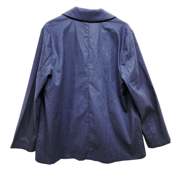 Navy Blue Blazer Jacket With Gold Buttons Size L By Idealsanxun Womens - Picture 2 of 7